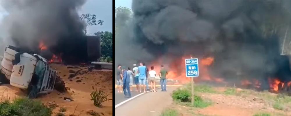Mortos em acidente na BR-364 seriam da mesma família; rodovia é liberada
