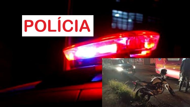 Mulher fica ferida após atropelar cachorro e cair da motocicleta