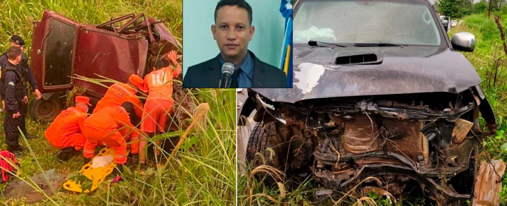 Vereador de Theobroma morre preso às ferragens em grave acidente na RO 464