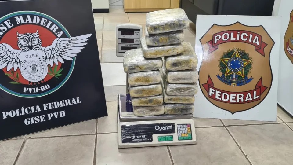 Amazonense é preso por tráfico de drogas com documento falso em aeroporto de Porto Velho