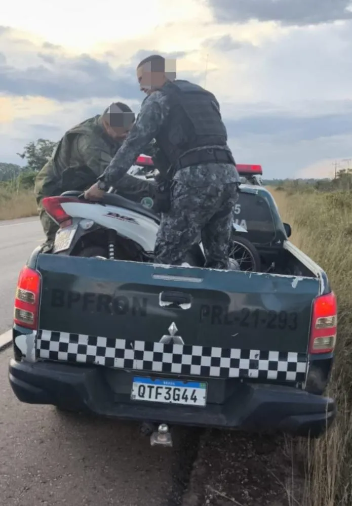 POLÍCIA MILITAR DE RONDÔNIA RECUPERA MOTONETA ROUBADA DURANTE OPERAÇÃO DE PROTETOR DAS FRONTEIRAS