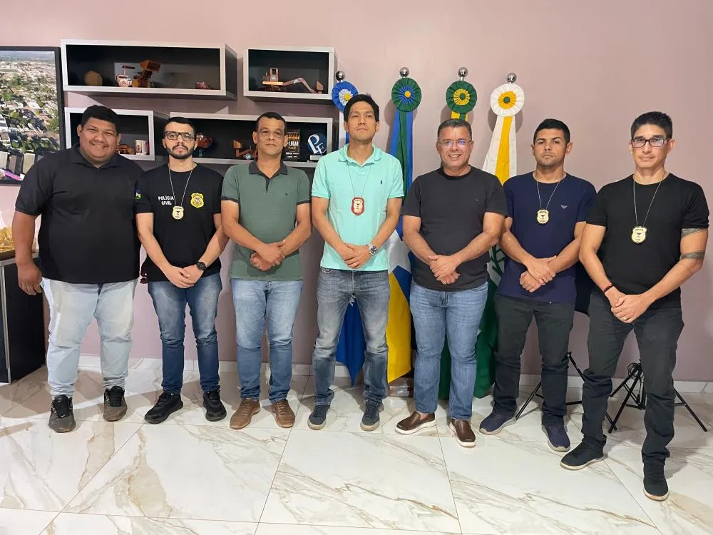 Prefeitura e Câmara de Nova Mamoré recebem visita dos novos policiais civis e delegado