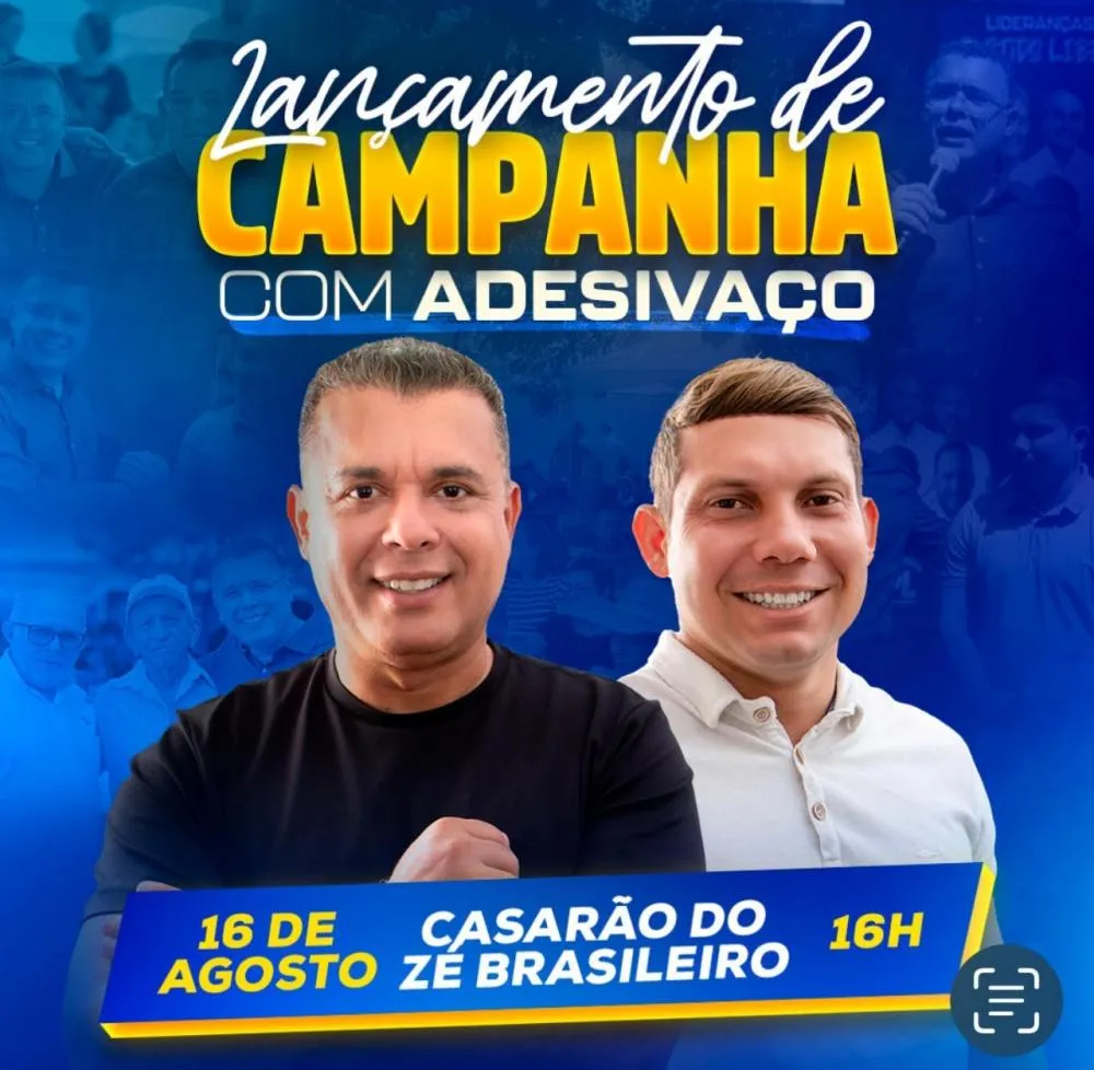 GRANDE ADESIVAÇO: Marcélio Brasileiro, vice e vereadores da coligação farão lançamento de candidatura com adesivaço nesta sexta