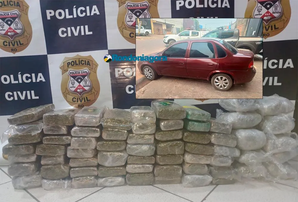 Operação da Delegacia de Furtos e Roubos de Veículos e 2º DP apreende 60 kg de drogas na BR-364