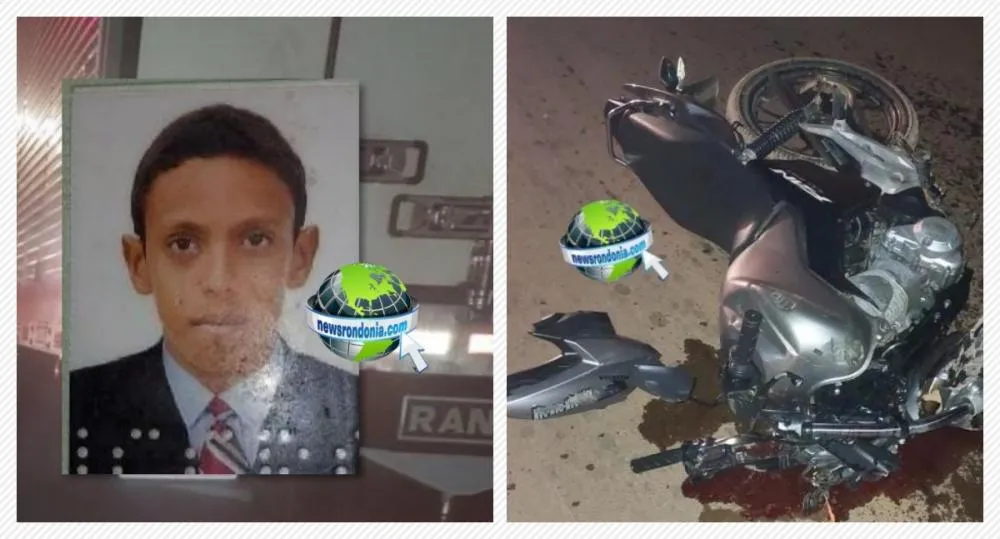 Motociclista colide com carreta estacionada e morre próximo a quartel da PM em Candeias do Jamari