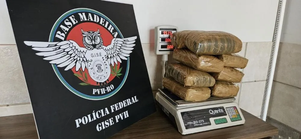 PF prende homem com 9 kg de skunk no aeroporto de Porto Velho