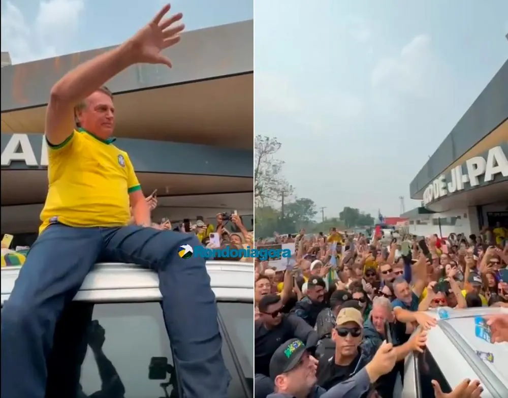 Vídeo: multidão acompanha chegada de Bolsonaro em Ji-Paraná