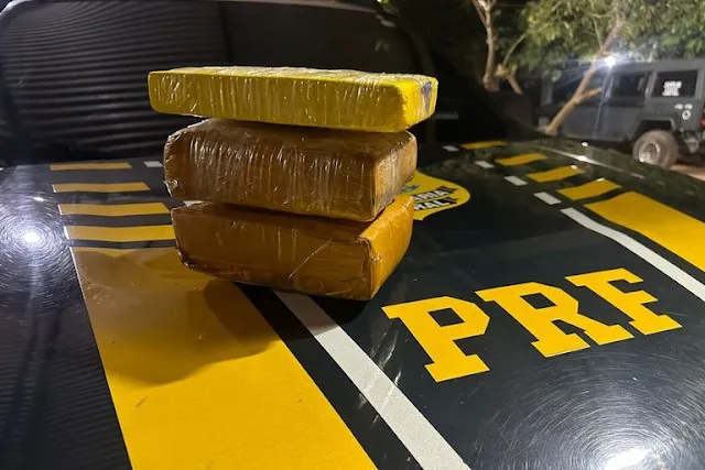 PRF APREENDE COCAÍNA E MACONHA EM FISCALIZAÇÃO DE ROTINA NA BASE CRISTAL EM GUAJARÁ-MIRIM