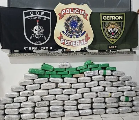 PF prende três e apreende mais de 100 kg de drogas no Acre
