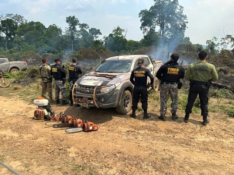 Operação da PF e Força Nacional identifica suspeitos de incêndios e desmatamentos em Apuí e Humaitá