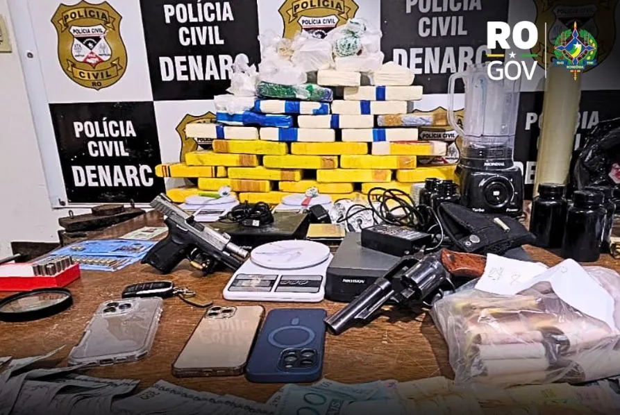 Polícia Civil combate tráfico e apreende drogas, armas e dinheiro
