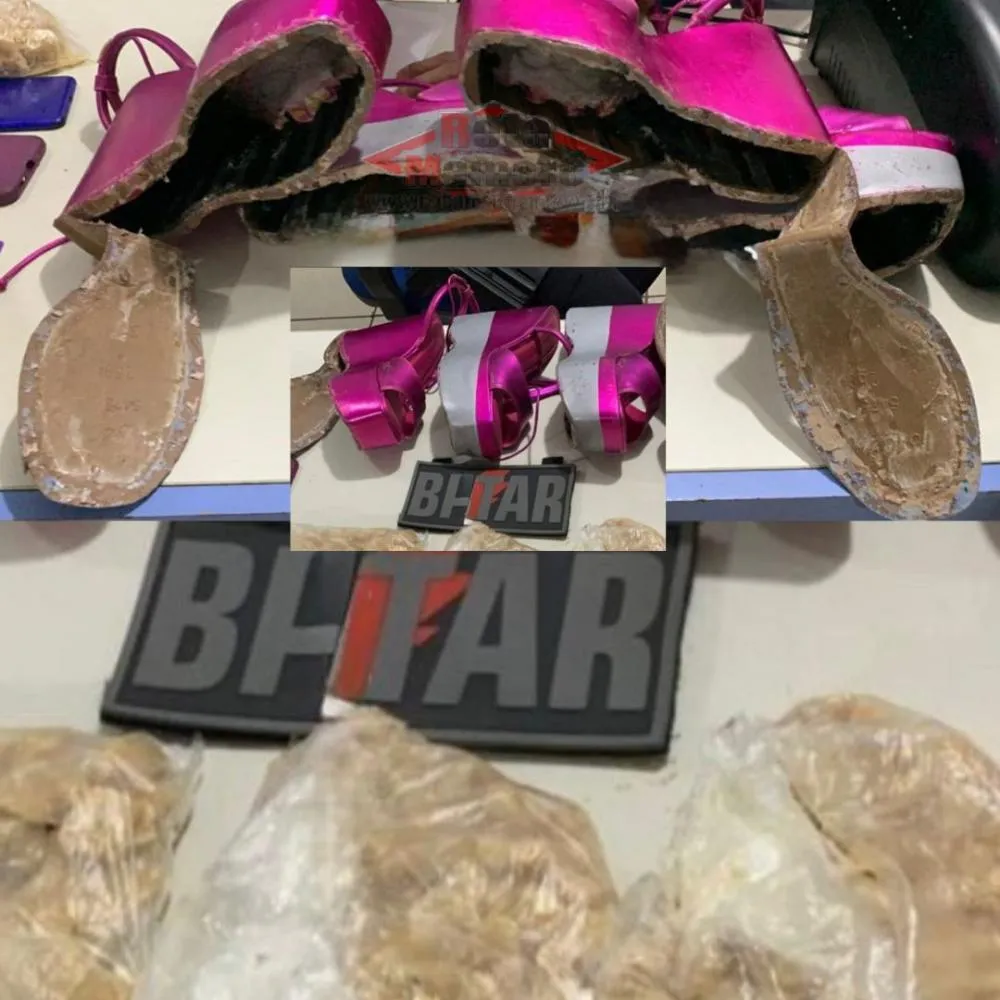 BPTAR FLAGRA DUAS MULHERES TRANSPORTANDO CRACK NO SOLADO DAS SANDÁLIAS NA BR 364