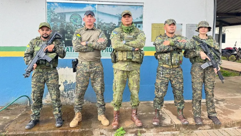 BPFRON RECEBE VISITA TÉCNICA DO GEFRON DO ACRE PARA TROCA DE EXPERIÊNCIAS NO COMBATE A CRIMES FRONTEIRIÇOS