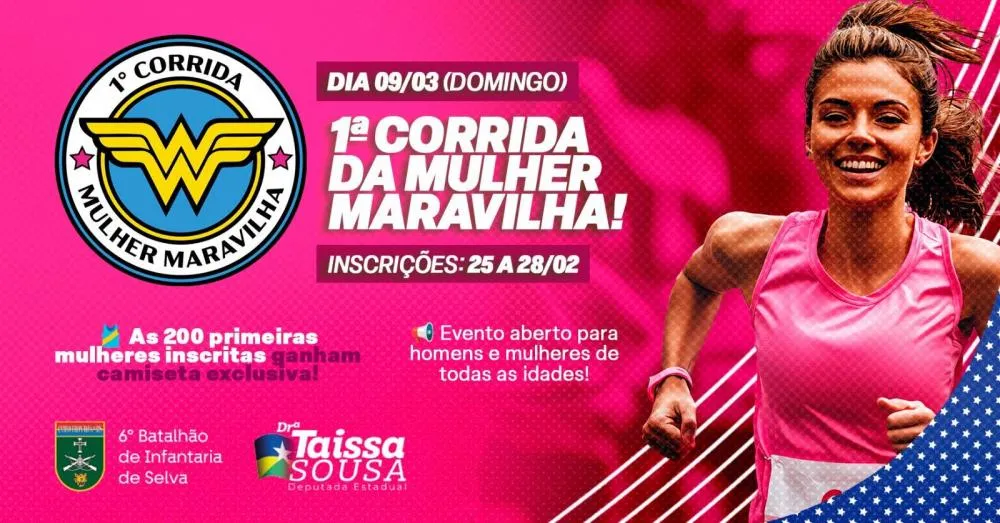 Deputada Dra. Taíssa promove a 1ª Corrida Mulher Maravilha em Guajará-Mirim com apoio do 6º BIS