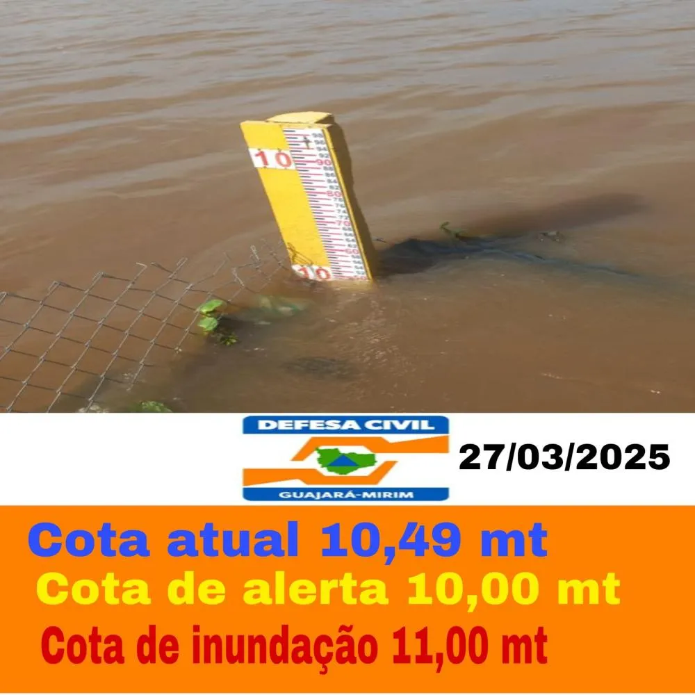DEFESA CIVIL EM GUAJARÁ-MIRIM CONTINUA DE PRONTIDÃO DURANTE INVERNO E OBSERVAÇÃO DO NÍVEL DAS ÁGUAS DO RIO MAMORÉ
