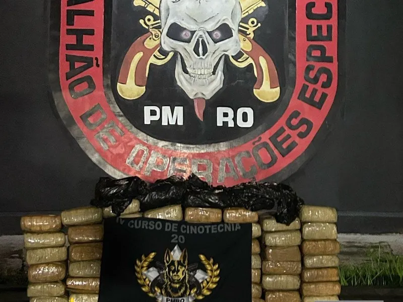 BOPE apreende 64 pacotes de drogas escondidos em caminhonete durante operação em Porto Velho