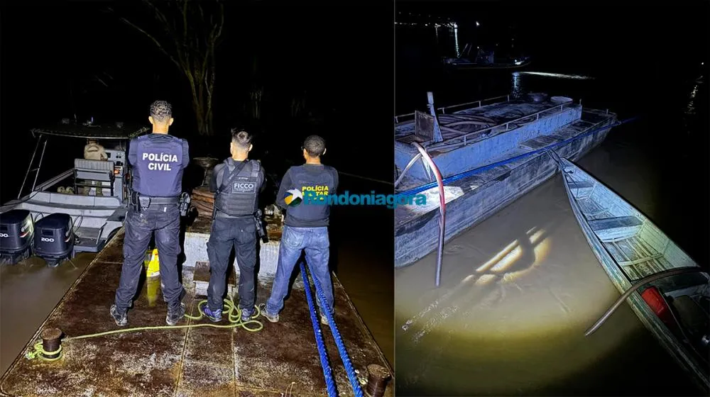 Ação conjunta frustra tentativa de furto de combustível no rio Madeira, em Porto Velho