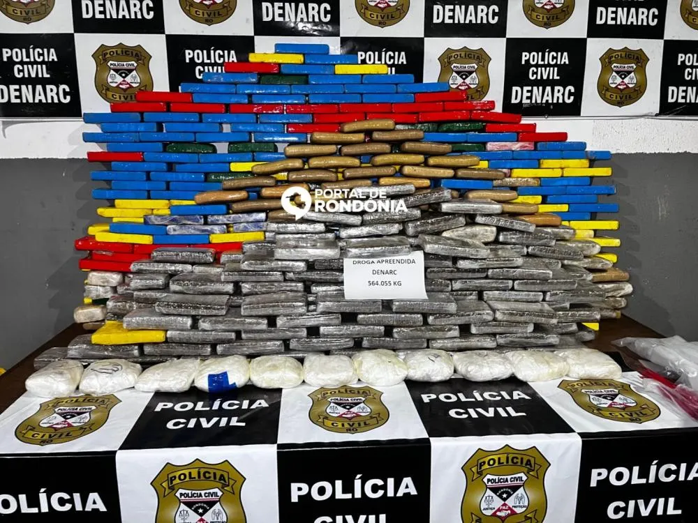 Polícia Civil apreende 564 quilos de drogas em Porto Velho