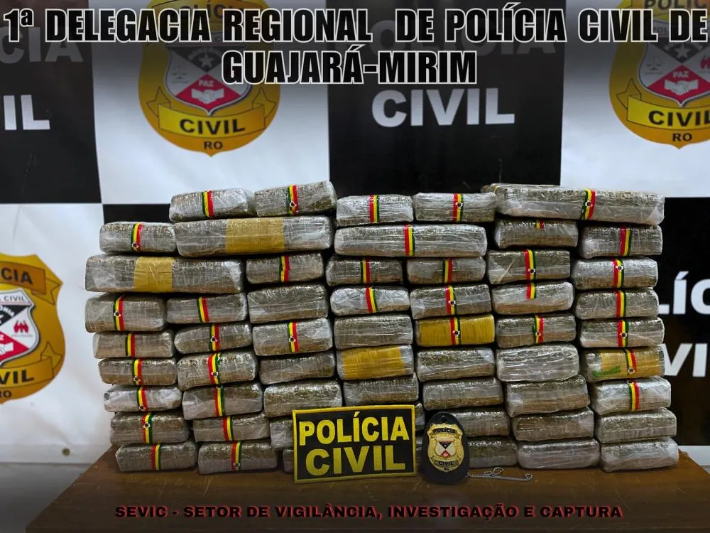 POLÍCIA CIVIL APREENDE EM GUAJARÁ-MIRIM 70 QUILOS DE MACONHA 
