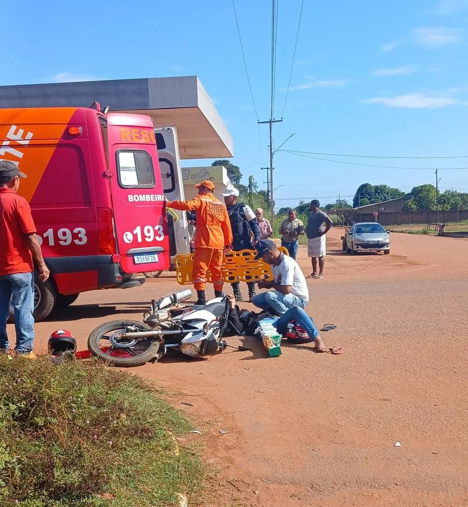 GRAVE ACIDENTE ENTRE DUAS MOTOCICLETAS NA RODOVIA FEDERAL DEIXA DOIS FERIDOS EM GUAJARÁ-MIRIM
