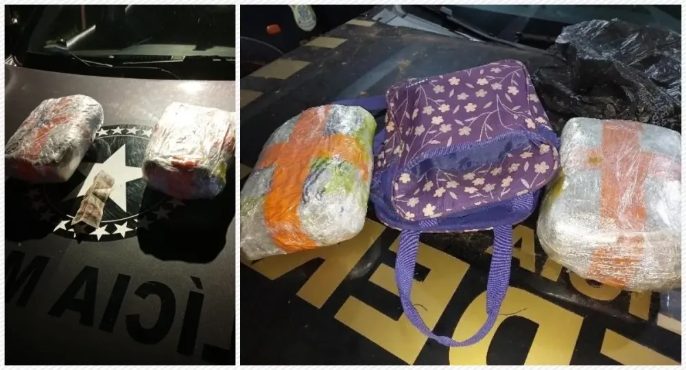 PM intercepta transporte de droga em porto clandestino de Guajará-Mirim
