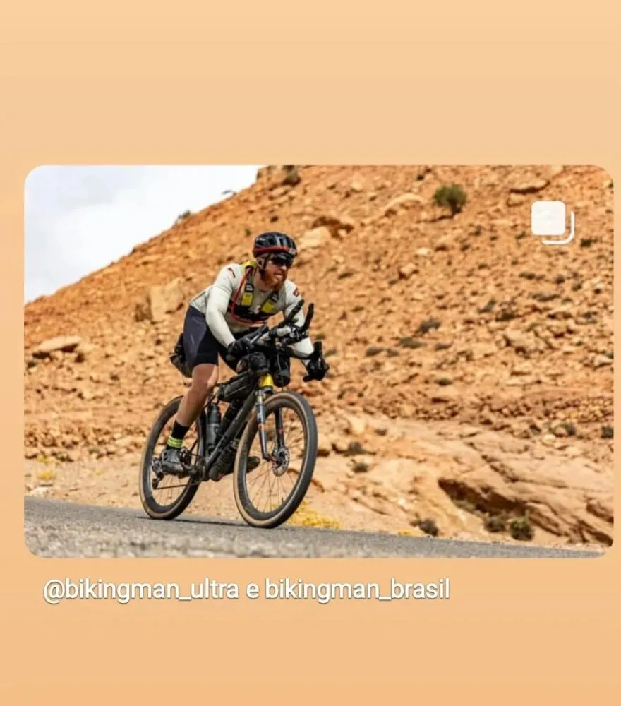 GUAJARAMIRENSE CUMPRE PERCURSO DE 1000 KM NO DESERTO DO MARROCOS DE BICICLETA