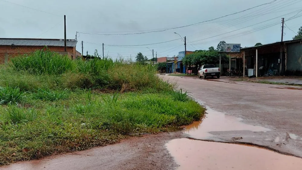 CAPIM ALTO EM TERRENOS BALDIOS COMPROMETE VISIBILIDADE NO TRÂNSITO DE GUAJARÁ-MIRIM
