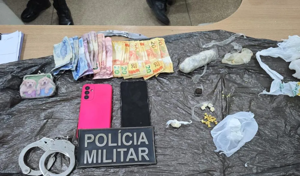 PMRO PRENDE MULHER POR TRÁFICO DE DROGAS DURANTE DILIGÊNCIA EM NOVA MAMORÉ