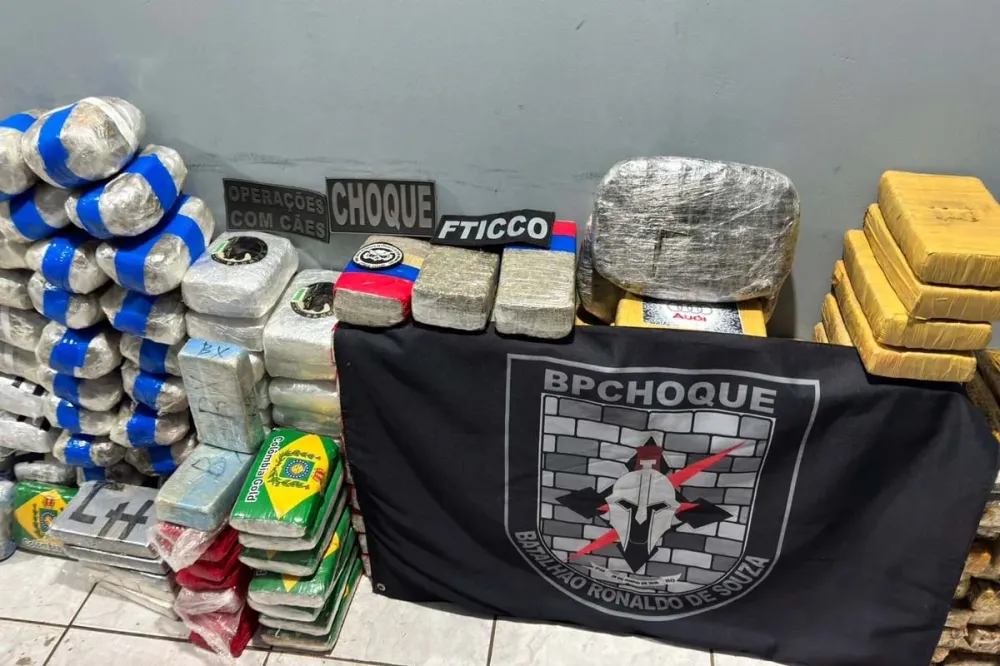 PM e FTICCO apreendem cerca de 500 kg de drogas em operação na BR-364