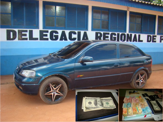 Polícia Civil de Guajará-Mirim apreende veículo com mais 60 mil reais e 3.100 dólares. Fotos