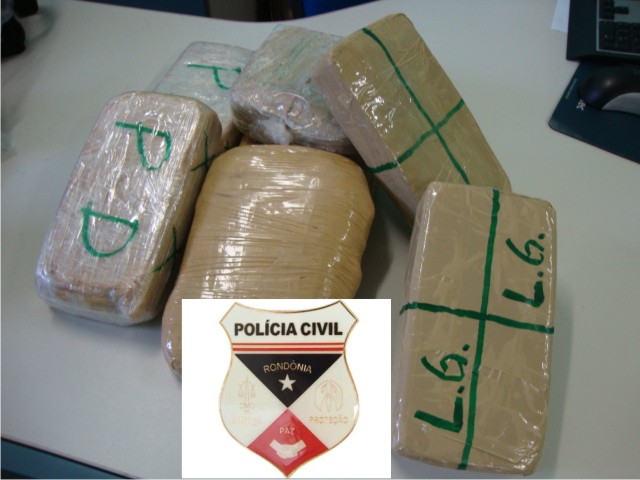 Grupo Integrado da Polícia Civil de Guajará-Mirim apreende mais de 7 quilos de cocaína.