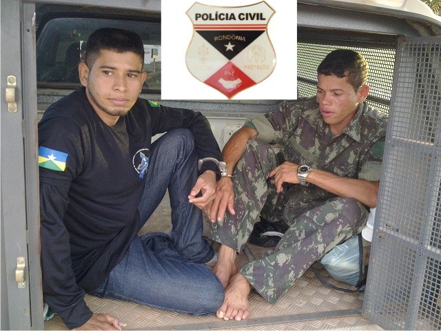 Dupla é presa da BR 425 pela Polícia Civil de Guajará-Mirim com arma e droga. Fotos
