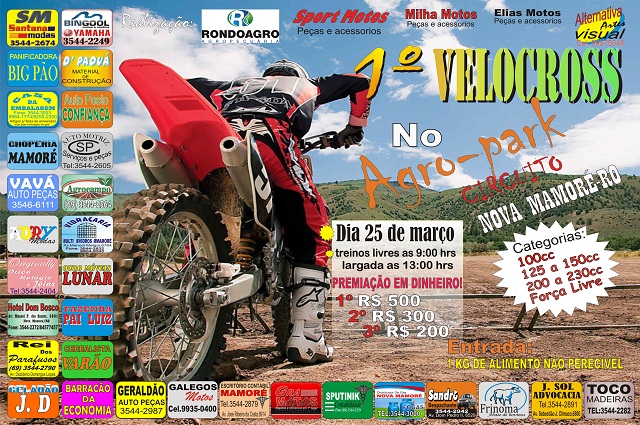 Nova Mamoré vai sediar o 1º Velocross