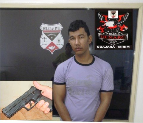 Denarc cumpre mandado de prisão em desfavor de homem que havia sido preso com pistola de uso exclusivo das forças armadas.