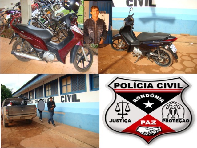 Denarc de Guajará-Mirim recupera na BR 425 duas motocicletas roubadas em Porto Velho. Fotos
