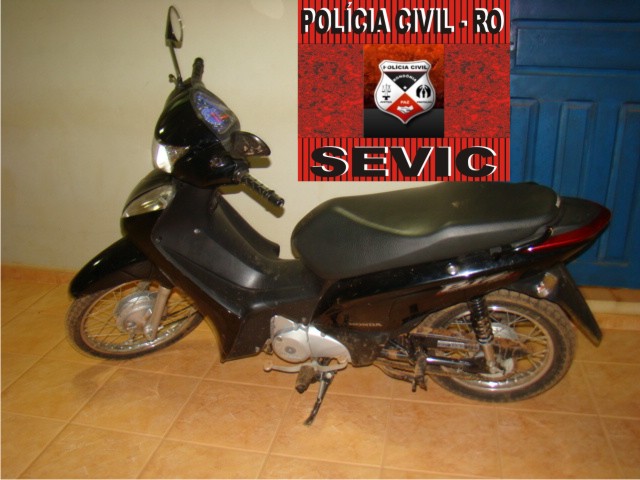 SEVIC recupera motocicleta que havia sido furtada em Porto velho .