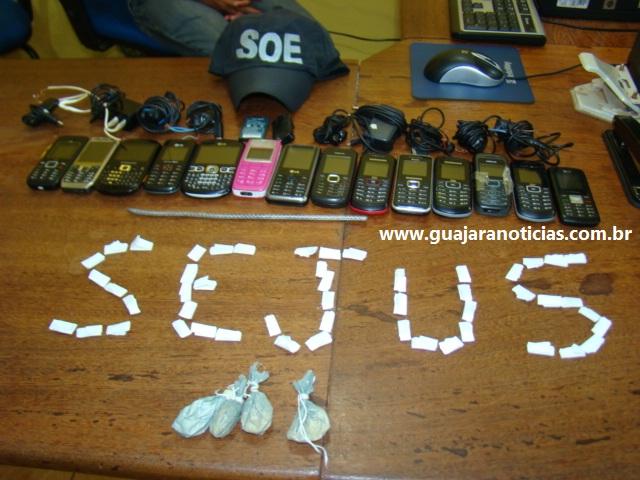 Agentes Penitenciários localizam drogas e celulares no interior da Casa de Detenção de Guajará-Mirim