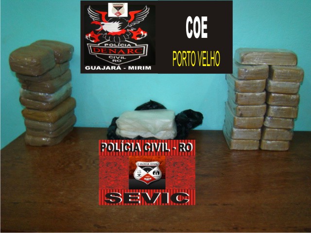 POLÍCIA CIVIL E COE DE PORTO VELHO APREEMDEM 30 QUILOS COCAÍNA NA BR 425 - Fotos