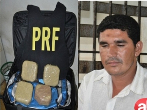 PRF apreende 4 kg de cocaína em táxi que vinha da Bolívia