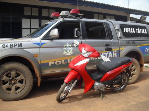 Polícia Militar de Guajará-Mirim recupera moto Biz furtada na noite de Natal
