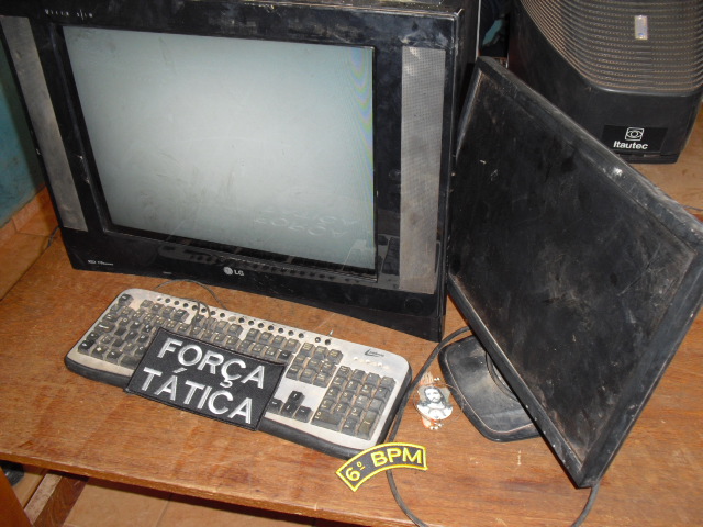 TV e monitor são recuperados pela Polícia Militar de Guajará-Mirim